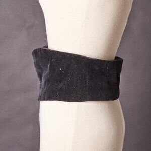 1980s Black Punk Glam Rock Velvet Belt Waspie